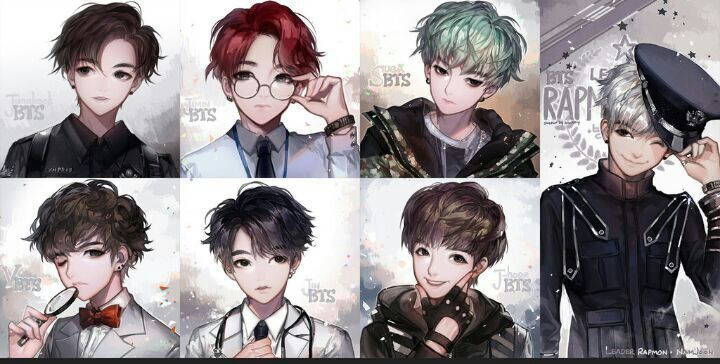 BTS as Anime Characters | ARMY's Amino