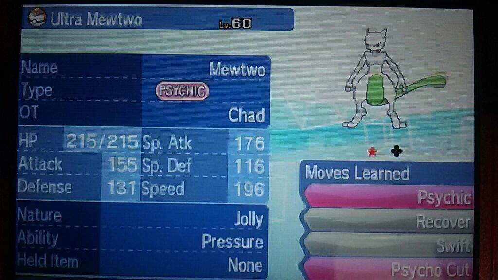 Ultra Wormhole Shiny Hunt 001 Mewtwo Pokémon Amino