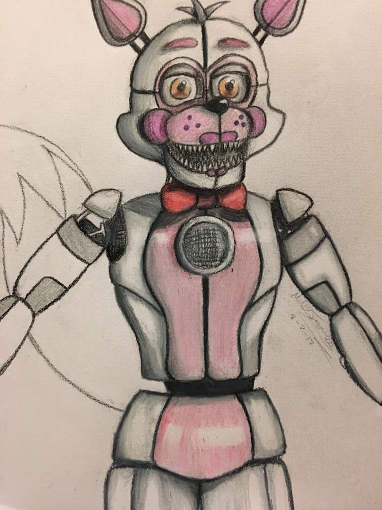 Sister Location Funtime Foxy Drawing(my first time using Prismacolor