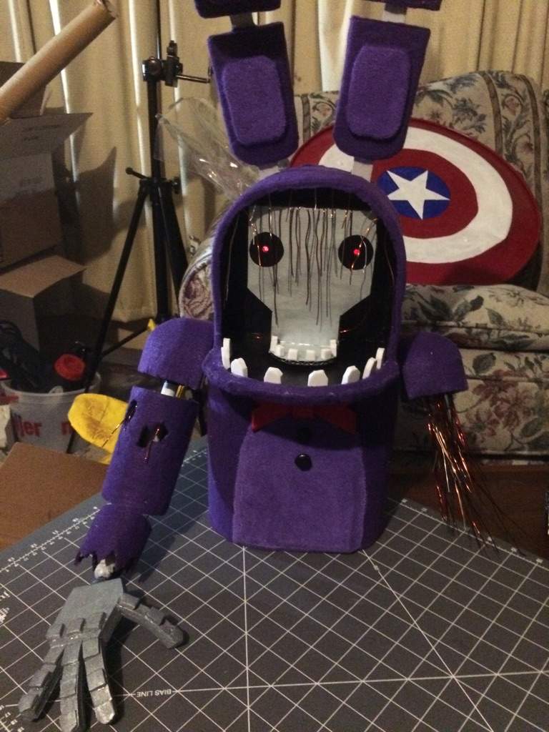 Withered Bonnie hand puppet.