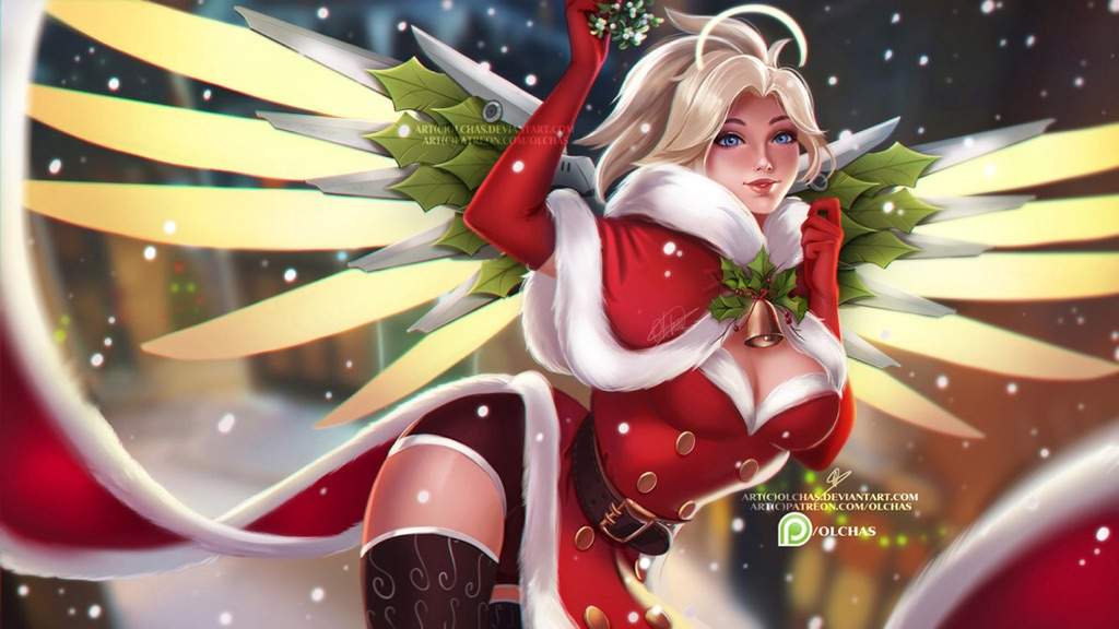 Mercy ChristMas? 🎄FanArt? Overwatch Amino