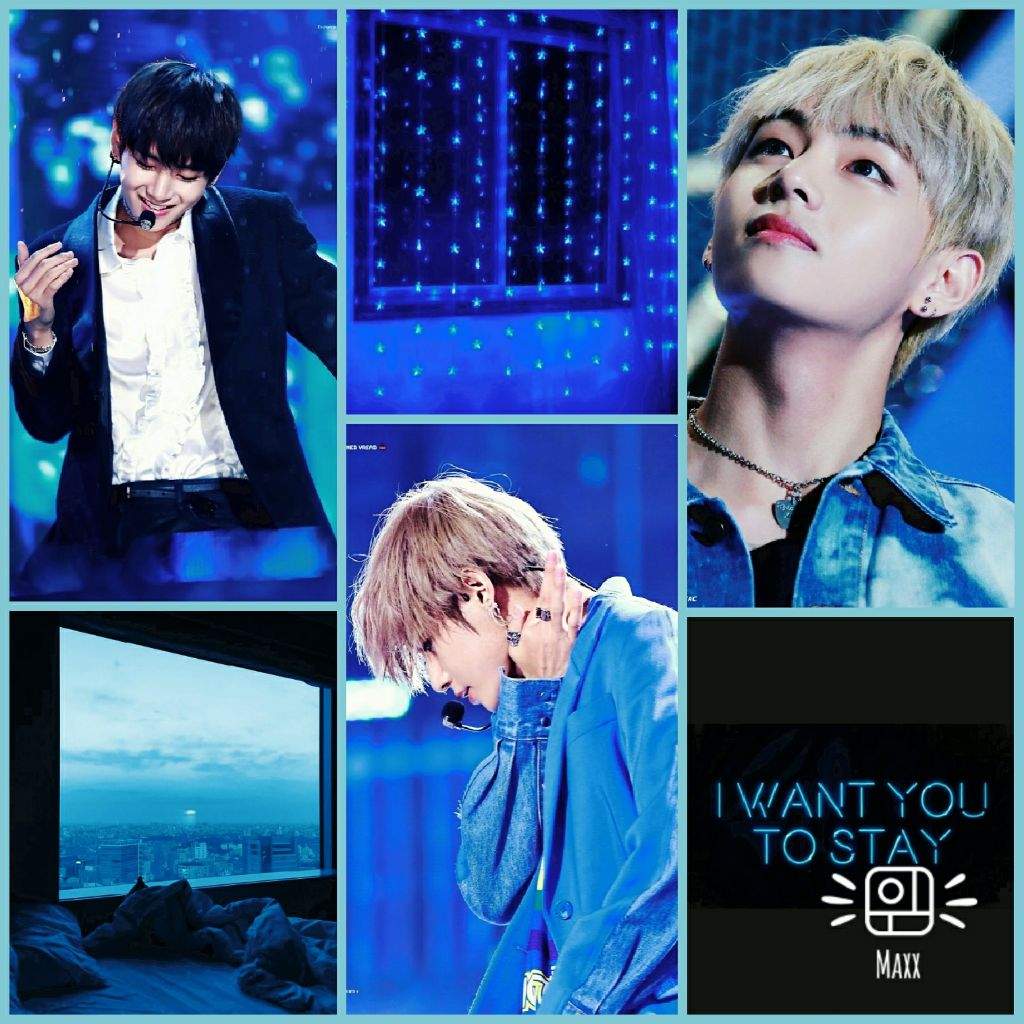 V Aesthetic Blue Not Mine Bts Fictional Amino