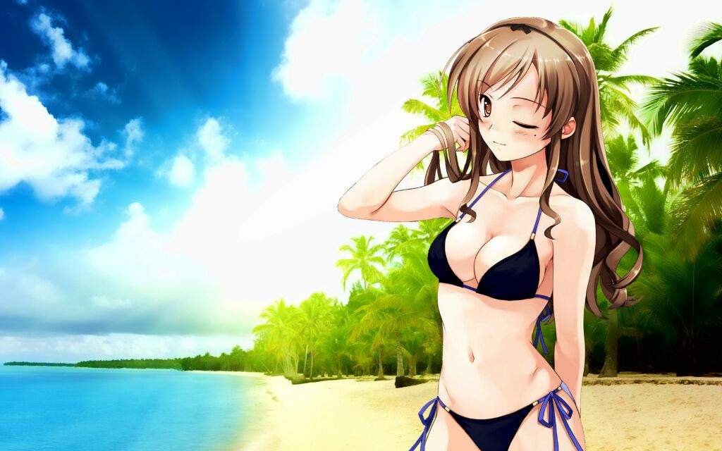 Anime women in bikinis