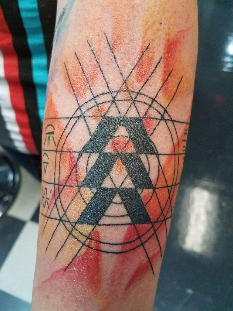 Triumph Tattoo  Destiny geometric tattoo by Mark Stewart  Facebook