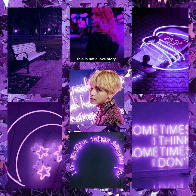 Taehyung Neon Purple | BTS Aesthetics ™ Amino