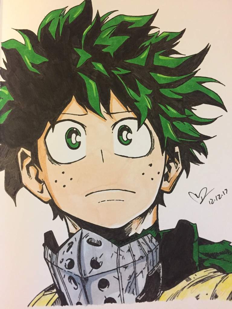 Izuku Midoriya aka Deku from My Hero Academia Fanart | Speed Drawing ...