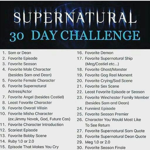 SPN 30 DAY CHALLENGE: Day 6 | Supernatural Amino