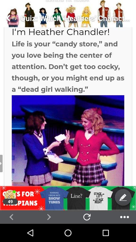 Quiz Which 'Heathers' Character Are You? Theatre Nerds Heathers Amino