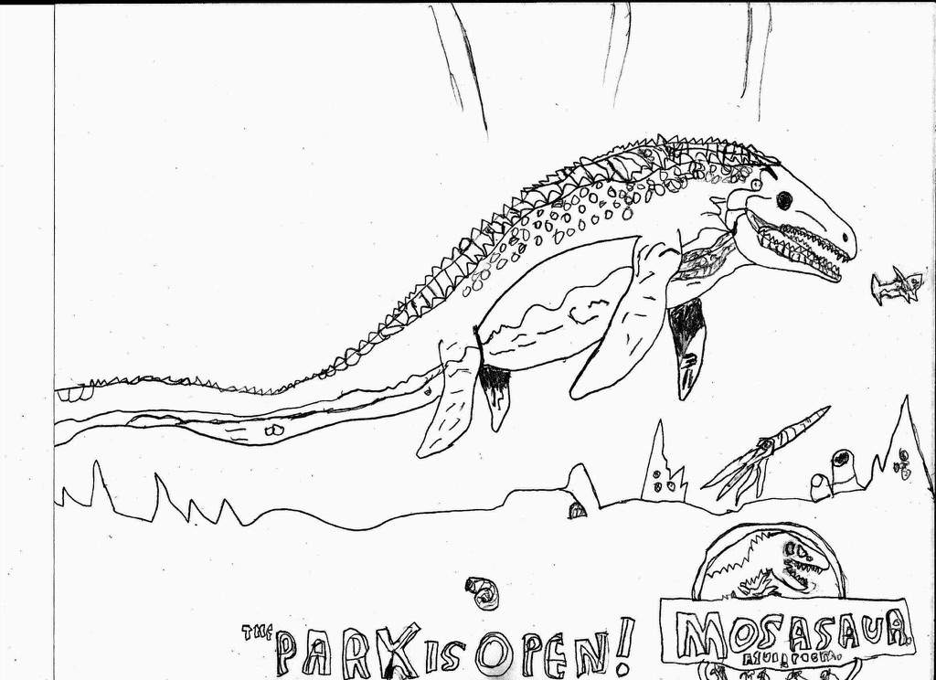 Mosasaurus Jurassic World Coloring Pages Coloring Pages