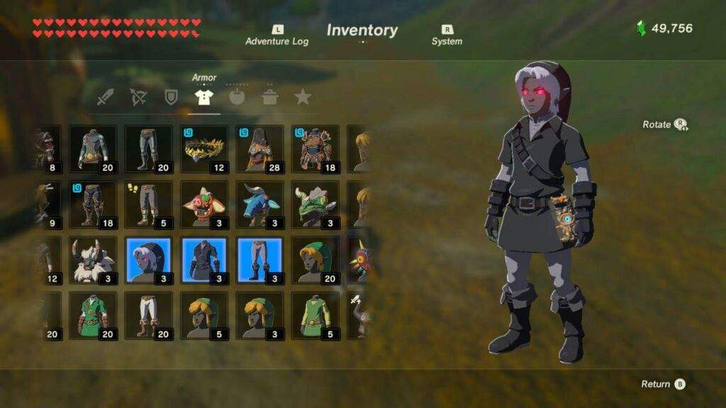 breath of wild armor sets