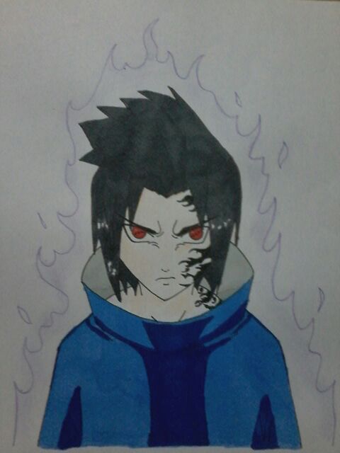 Sasuke Uchiha-Cursed mark drawing | Naruto Amino