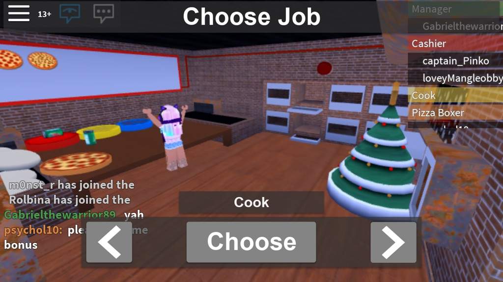 how to swim in roblox work at a pizza place