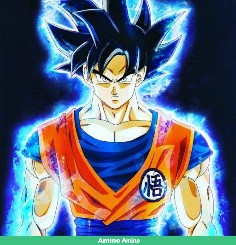 Goku Tranformado En Super Sayayin Blue 