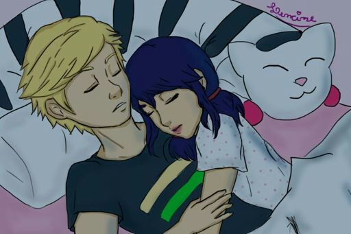 Redraw Marinette And Adrien Sleeping Miraculous Ladybug Amino 