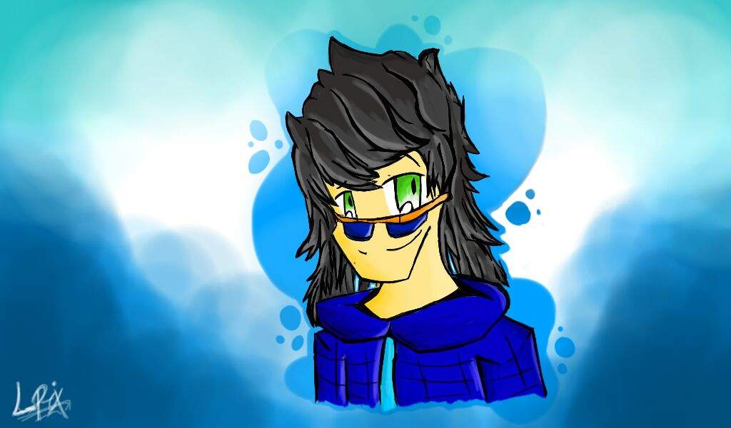 Blue anime hair roblox