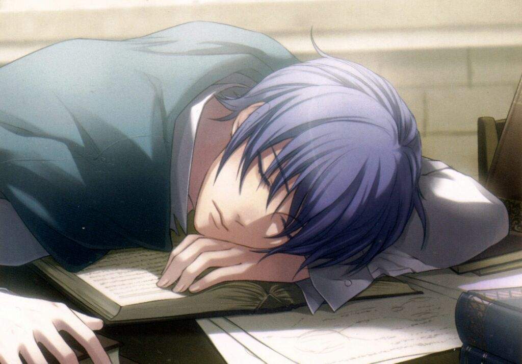Anime guy at desk