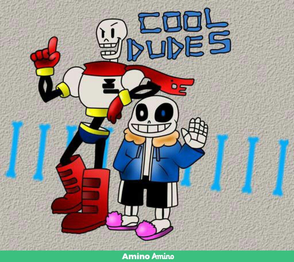 Cool Dudes: One of my friends redraw my drawing of Papyrus and Sans ...