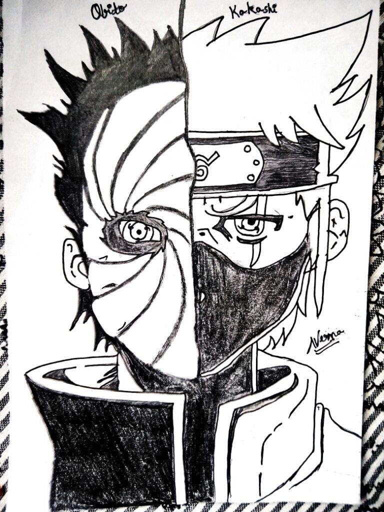 Obito And Kakashi Sketch Naruto Amino