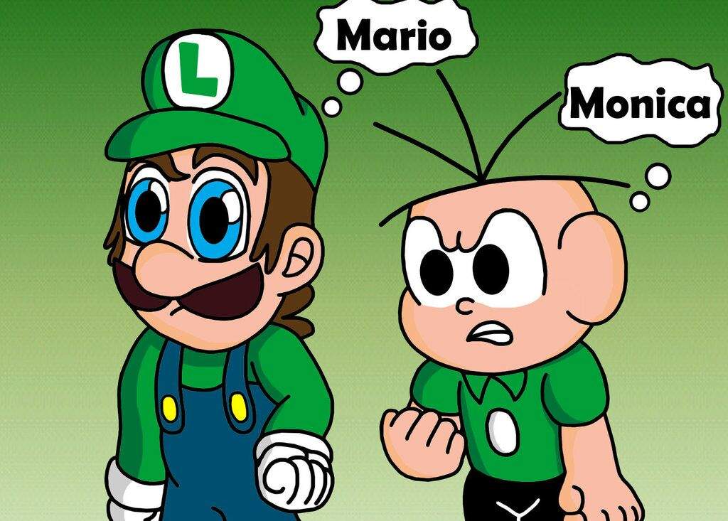Like Mario, who is red, and Luigi... 