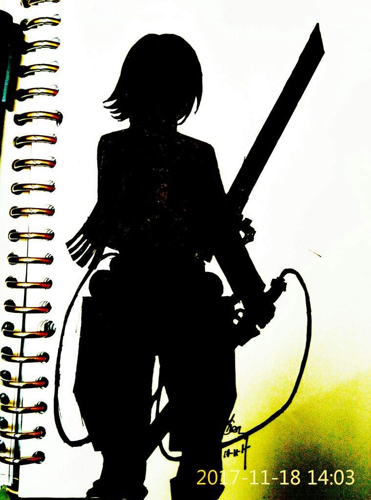 Silhouette Drawing Practice with Mikasa | Attack On Titan Amino