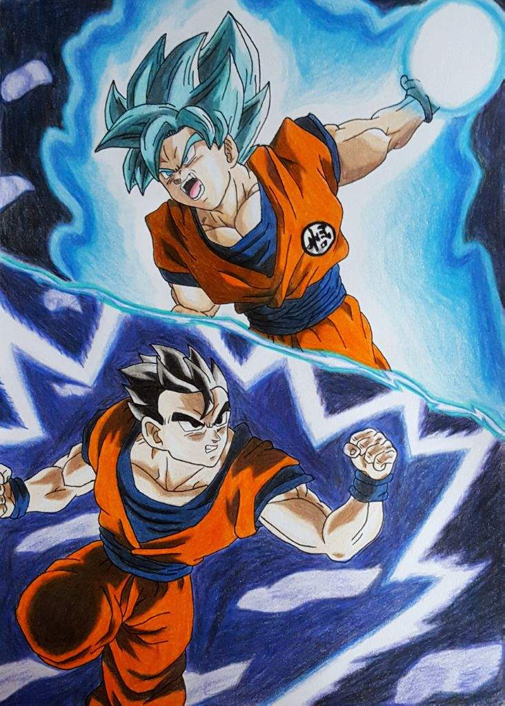 SSB Goku vs Ultimate Gohan DRAWING! | DragonBallZ Amino