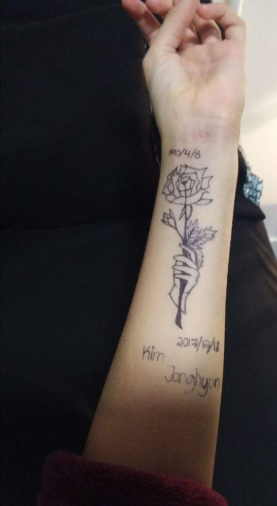 jonghyun rose tattoo