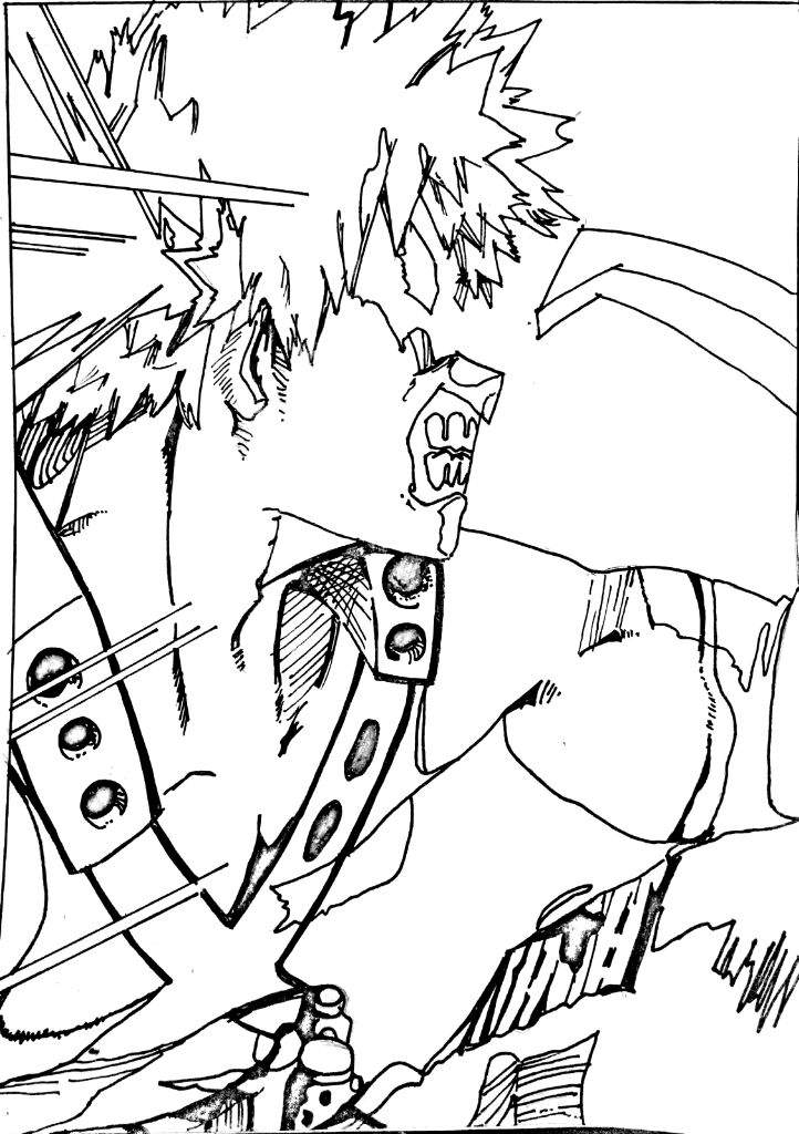 Bakugo Drawing: BNHA (Inking + Scan) | Anime Amino