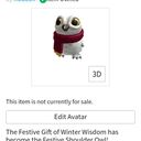 Festive Shoulder Owl Wiki Roblox Amino En Español Amino - 