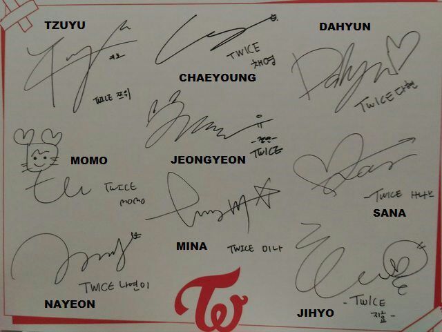 TWICE' Signatures | Twice (트와이스)ㅤ Amino