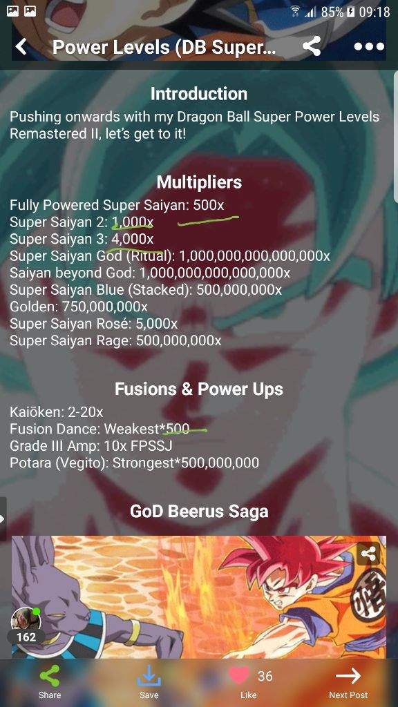 Power Levels (DB Super Anime) | DragonBallZ Amino