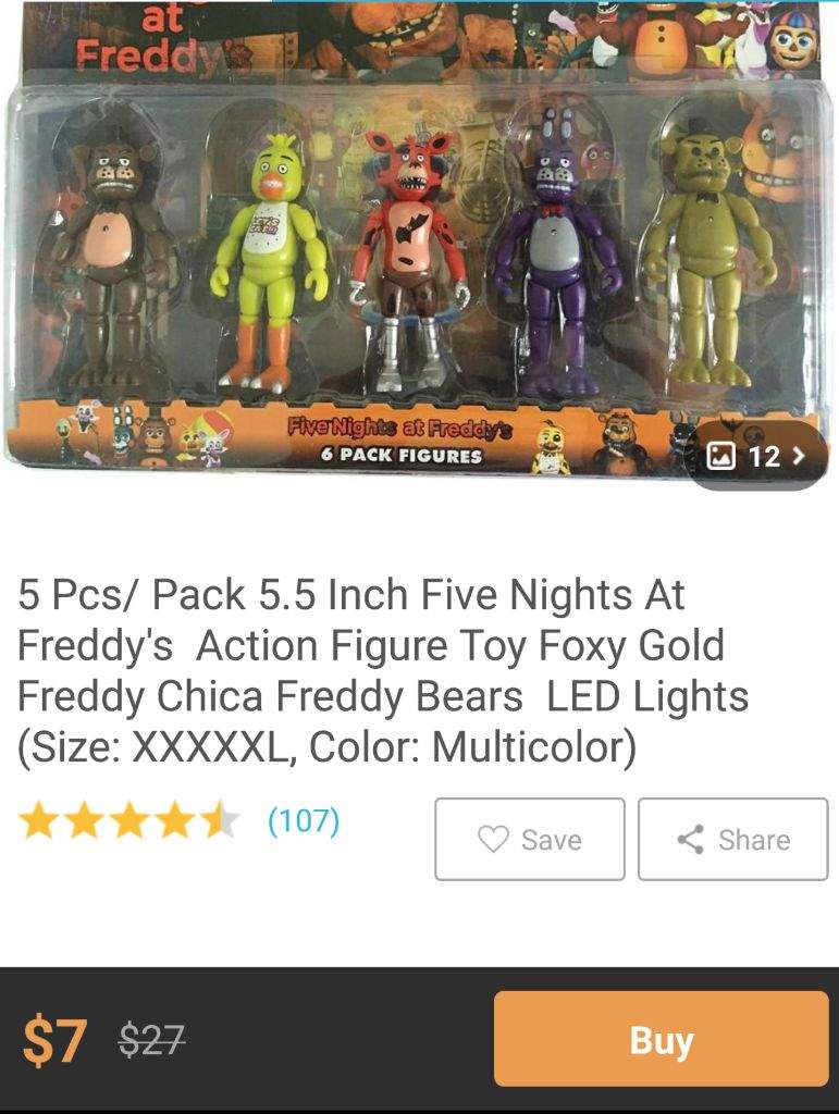 five nights at freddy's bootleg figures