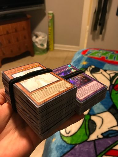 All my yugioh cards in 2 piles. | Duel Amino