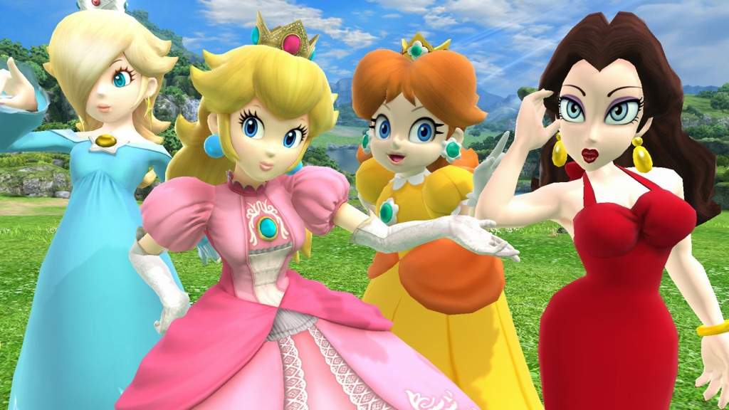 Team Peach consist of Pauline, Rosalina and Daisy all four have different a...