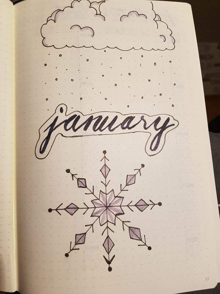 January cover page | Bullet Journal Amino