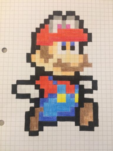 Just finished my pixel art Mario from Super Mario Odyssey!😝😁 | Nintendo ...