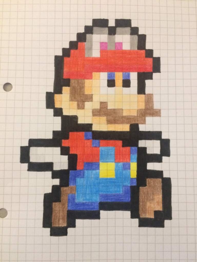 Just Finished My Pixel Art Mario From Super Mario Odyssey