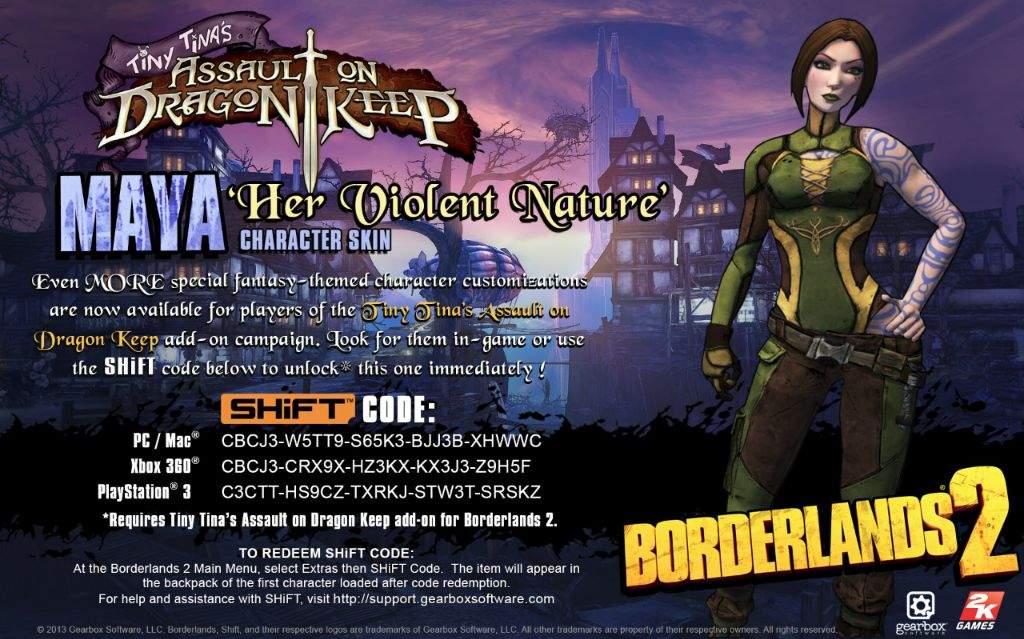BL2 Heads/Skins SHiFT Codes Wiki Amino Borderlands Amino