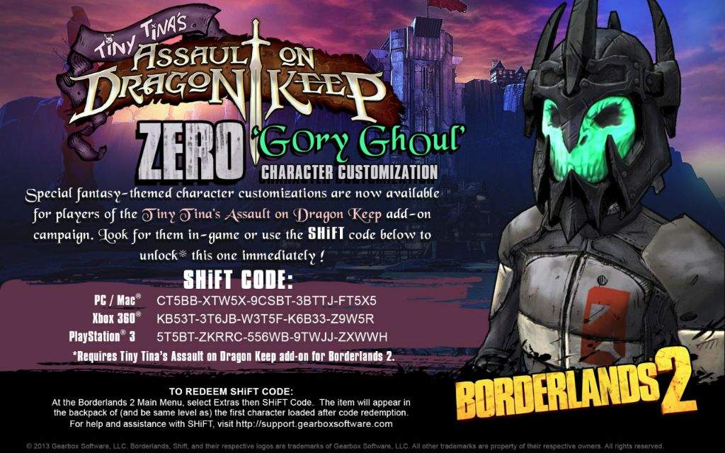 BL2 Heads/Skins SHiFT Codes Wiki Amino Borderlands Amino
