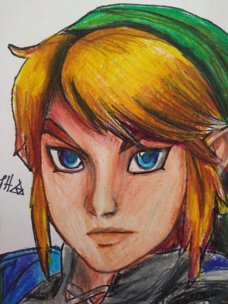 Colored pencil Hyrule Warriors Link! | Zelda Amino