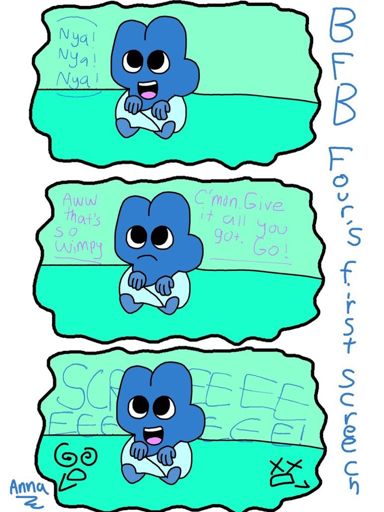 Little!Bfb Four's first screech | BFDI💖 Amino