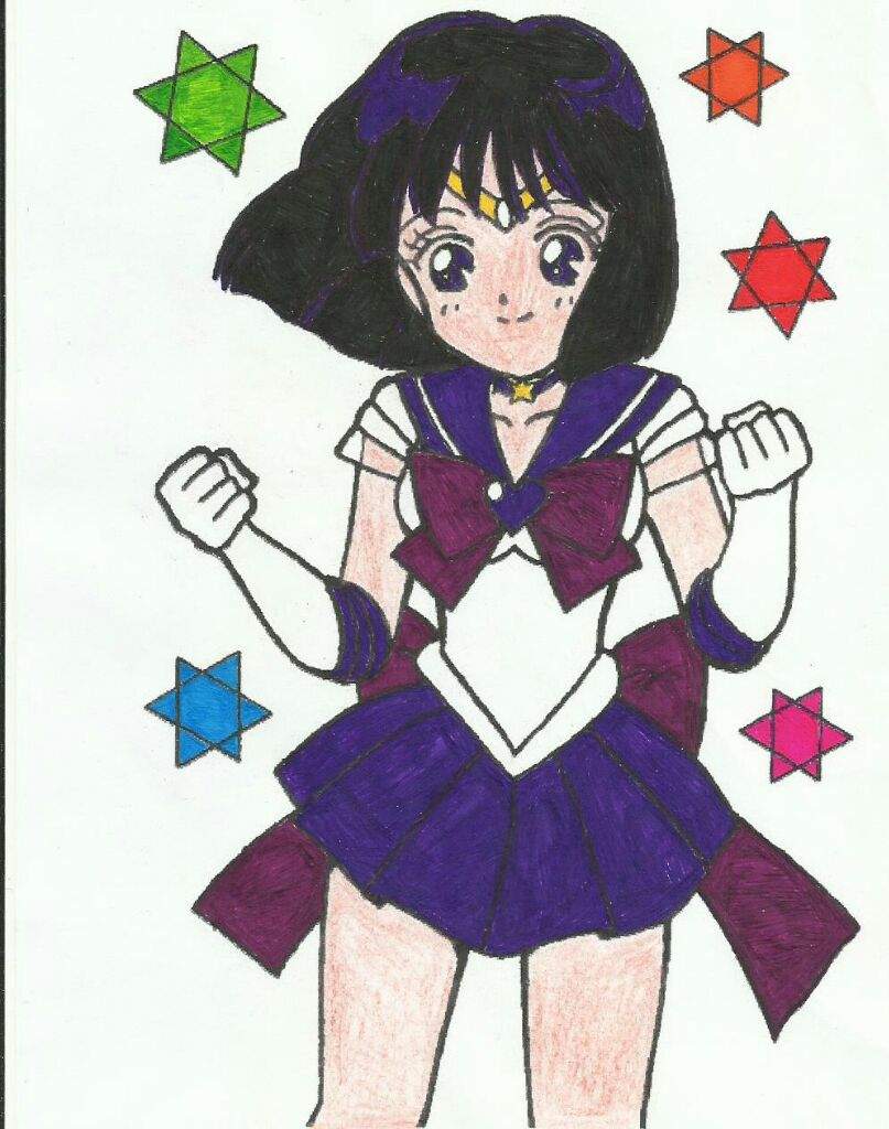 Sailor Saturn Colored Picture Sailor Moon Amino