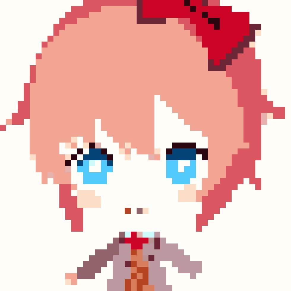 Sayori Pixel Art Doki Doki Literature Club Amino