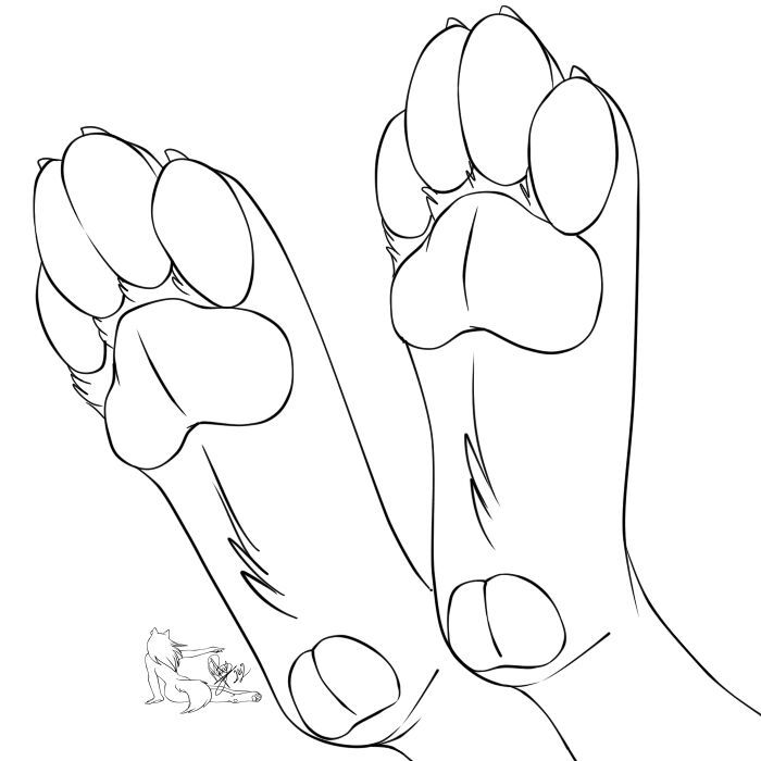 Lineart Head Shots & Paws! | Furry Amino