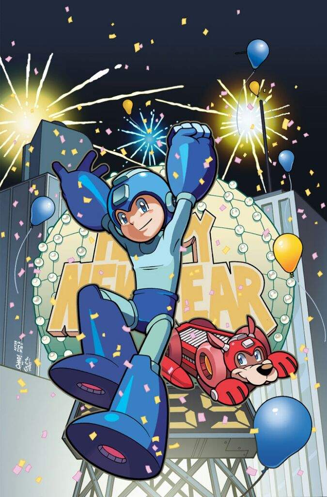 mega man happy new year