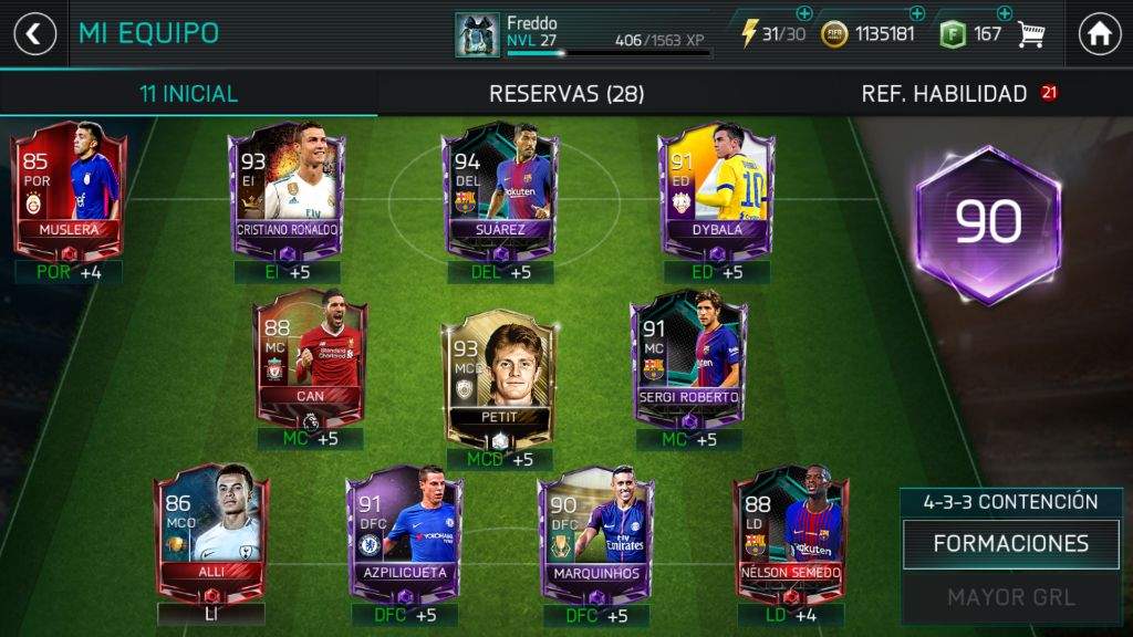 Mi Equipo En Fifa Mobile Fútbol Amino ⚽️ Amino