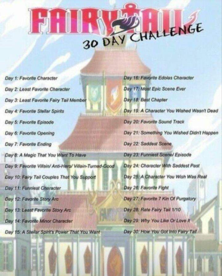 30 Day Challenge Fairy Tail Amino