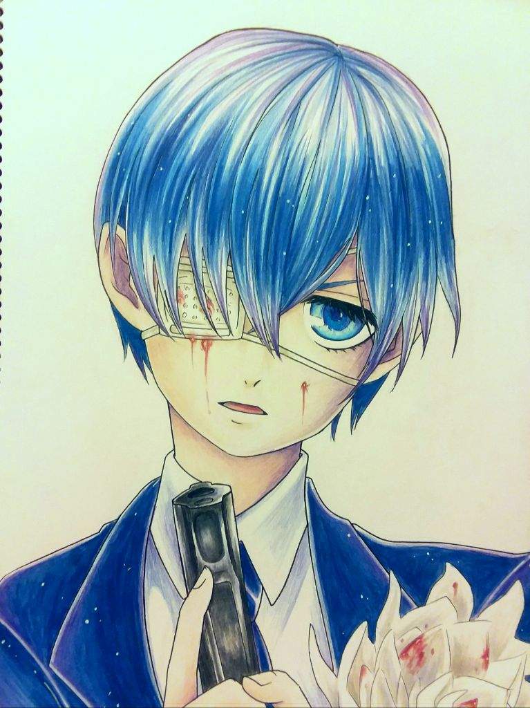 Ciel Fantomhive Blackbutler Anime Gun Eyepatch Ciel