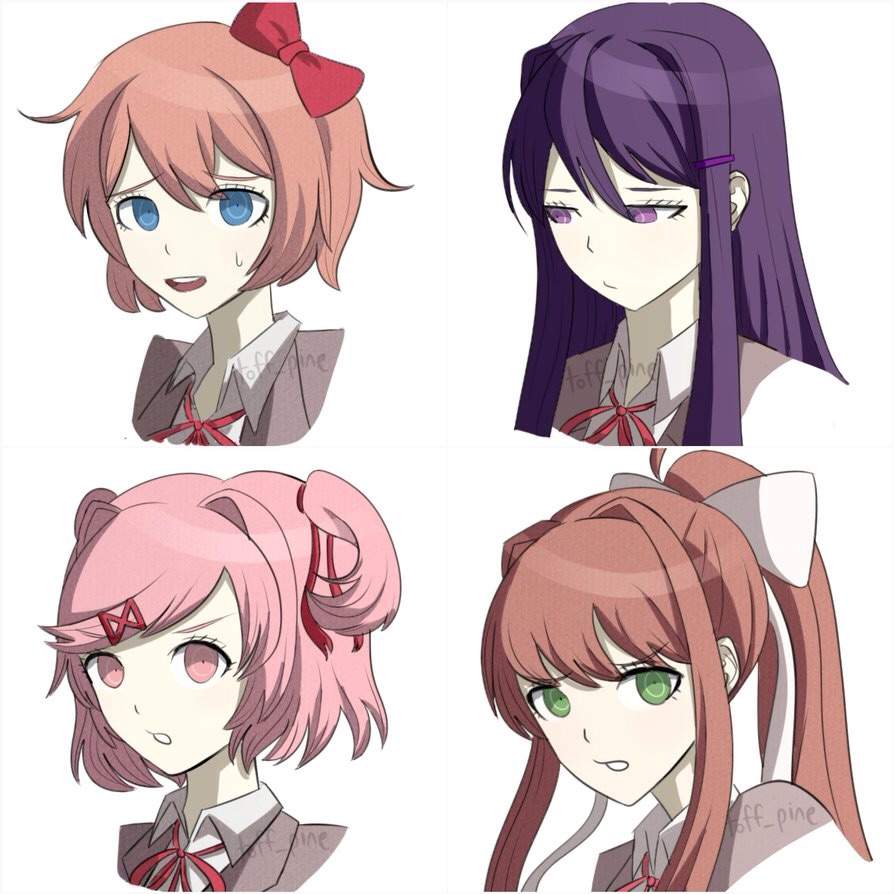 Us In Danganronpa Artstyle Doki Doki Literature Club Amino