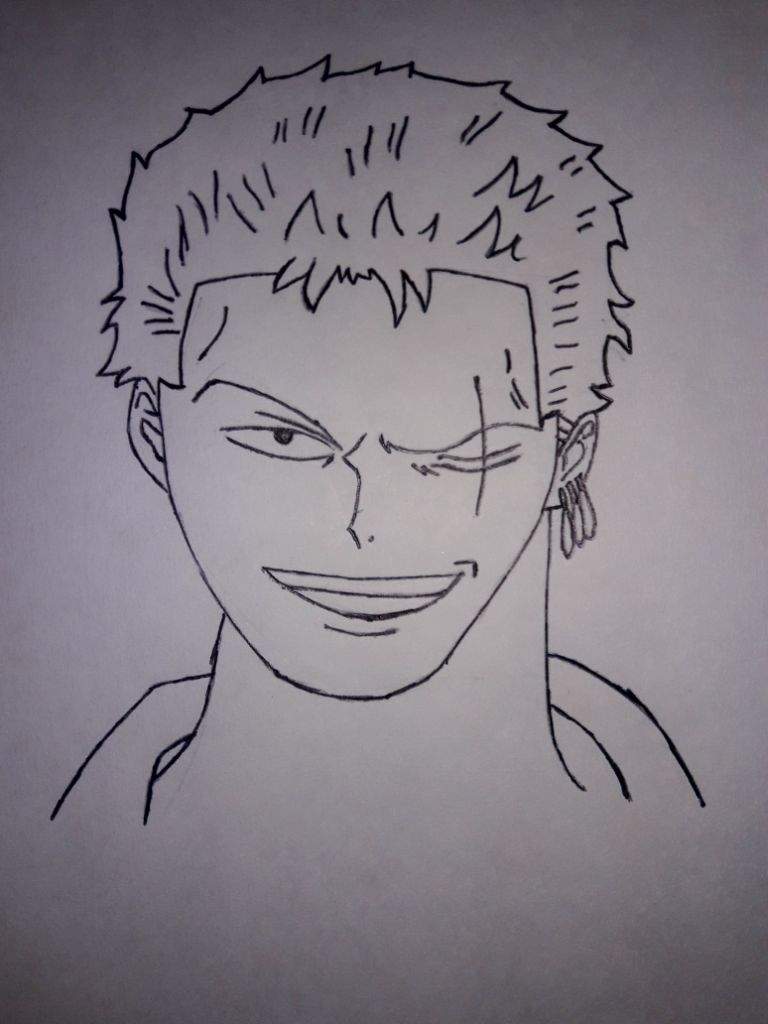 Mah First Drawing of Zoro..... | One Piece Amino
