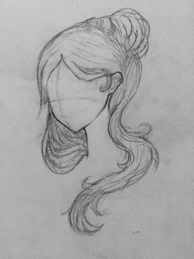 faceless person drawing